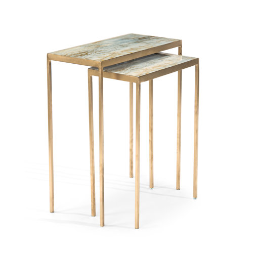 John Richard Rous Sky Stacking 2 Piece Nesting Tables Wayfair John Richard Rous Sky Stacking 2