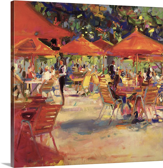 Great Big Canvas Le Cafe Du Jardin By Peter Graham Painting