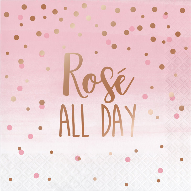 The Party Aisle Rosé All Day 6 5 Paper Disposable Napkins Wayfair