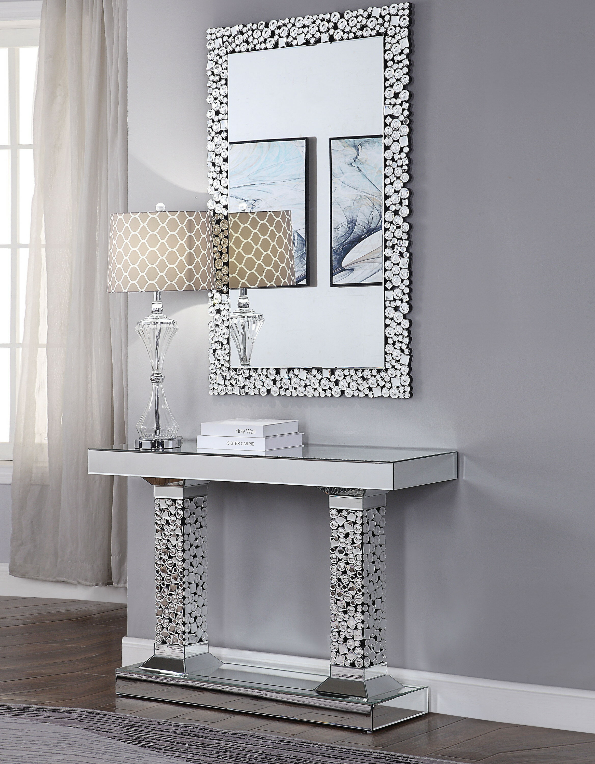 wall table and mirror