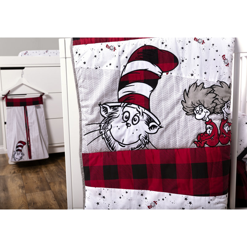 Trend Lab Dr Seuss Lumberjack Cat In The Hat 5 Piece Crib Bedding