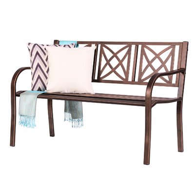 Charlton Home Kelty Steel Garden Bench  Color: Gold