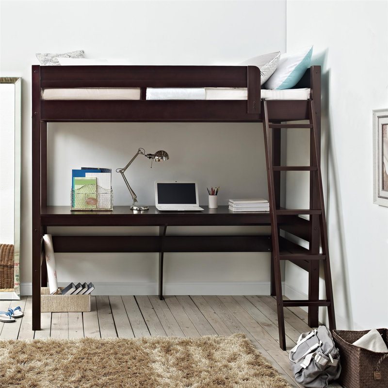 Viv Rae Alfred Twin Loft Bed With Desk Reviews Wayfair Alfred Twin Loft Bed With Desk