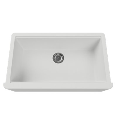 Titan Self-Trimming Farmhouse/Apron Kitchen Sink with Accessories