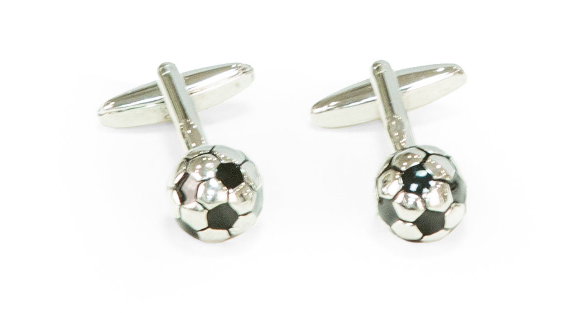 Winston Porter Rhodium Plated Soccer Ball Cufflinks Box Wayfair