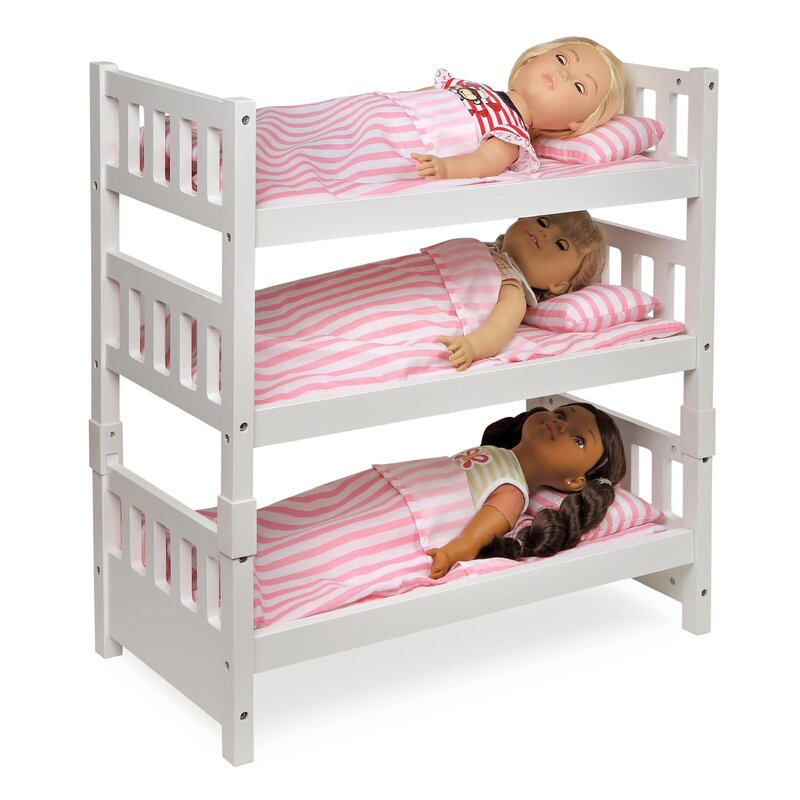 badger basket triple doll bunk bed