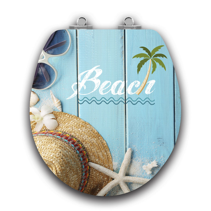 Topseat Art Of Acryl Beach Slow Close Round Toilet Seat Reviews Art Of Acryl Beach Slow Close Round Toilet Seat