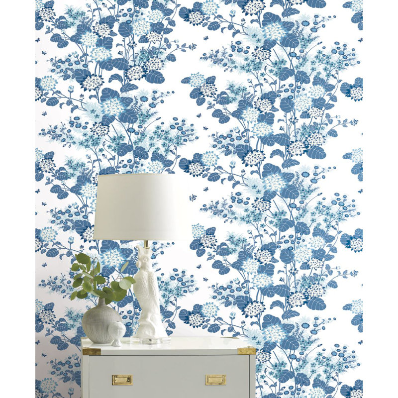 World Menagerie Braddy Chinese Floral 27 L X 27 W Wallpaper Roll