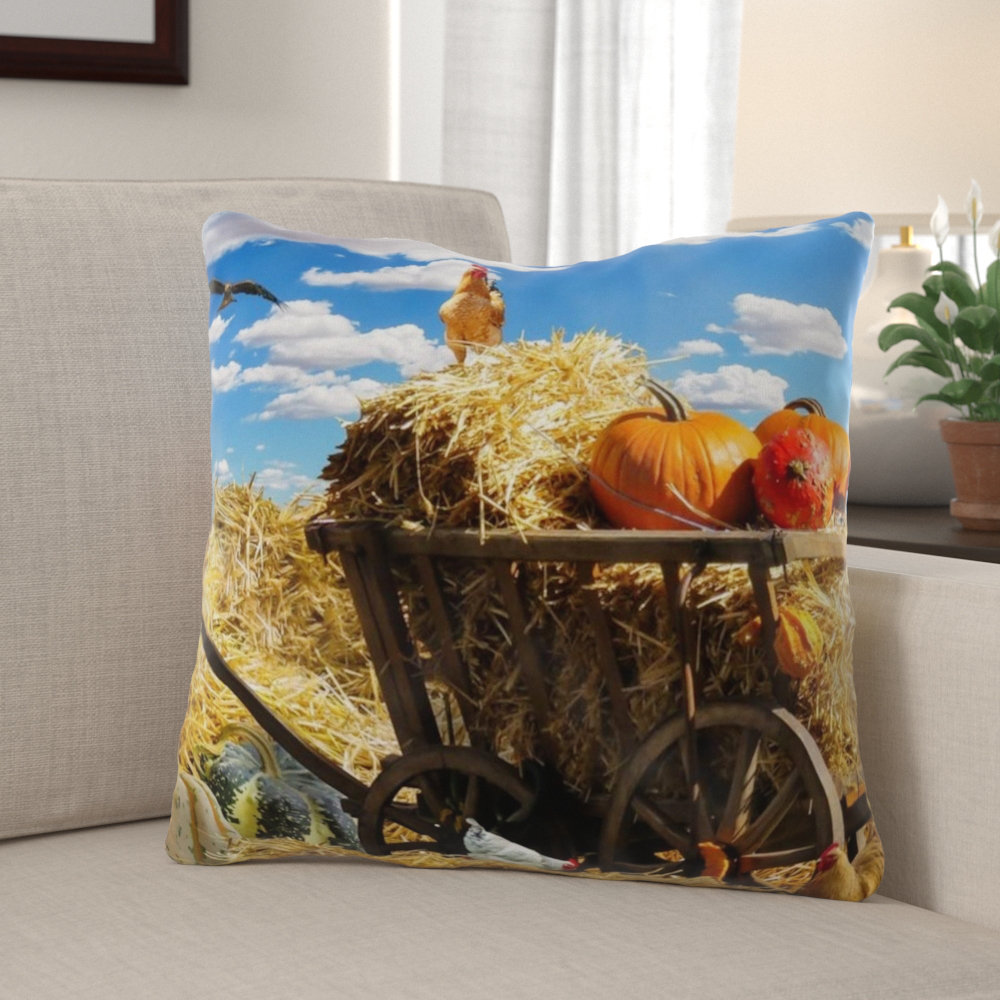 The Holiday Aisle Mullin Thanksgiving Indoor Outdoor Throw Pillow Wayfair