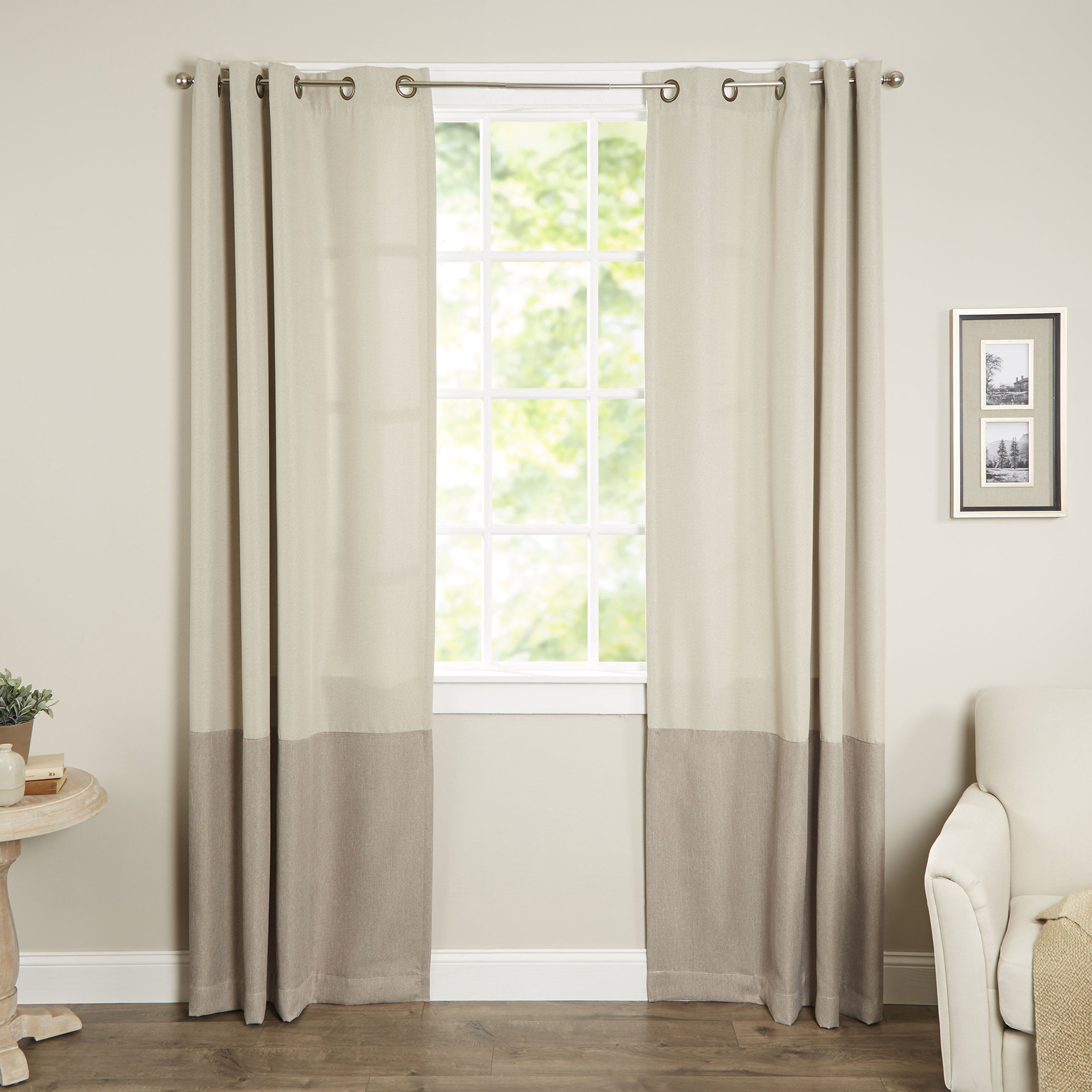 Iain Striped Blackout Thermal Grommet Single Curtain Panel