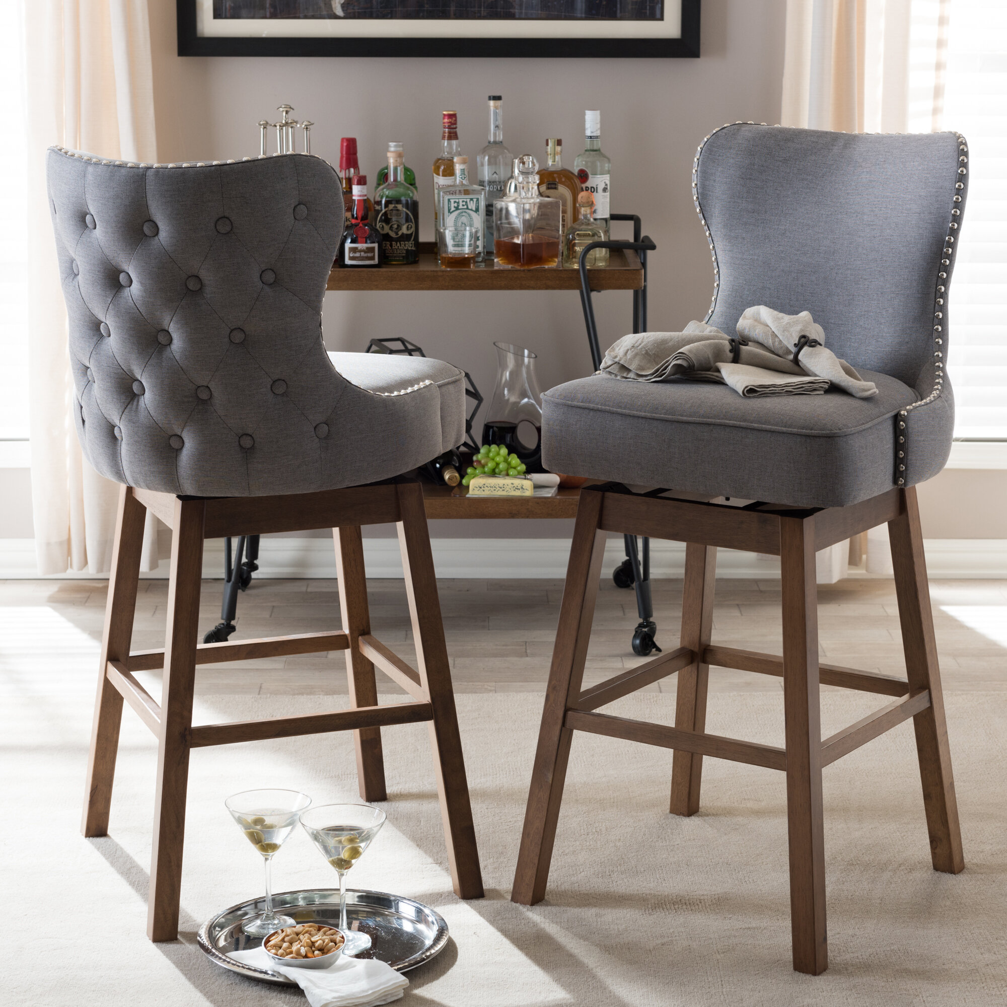 Three Posts Wadley Swivel 31 Bar Stool Reviews Wayfair