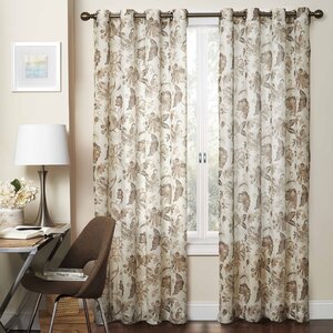 Cantrall Nature/Floral Sheer Single Curtain Panel