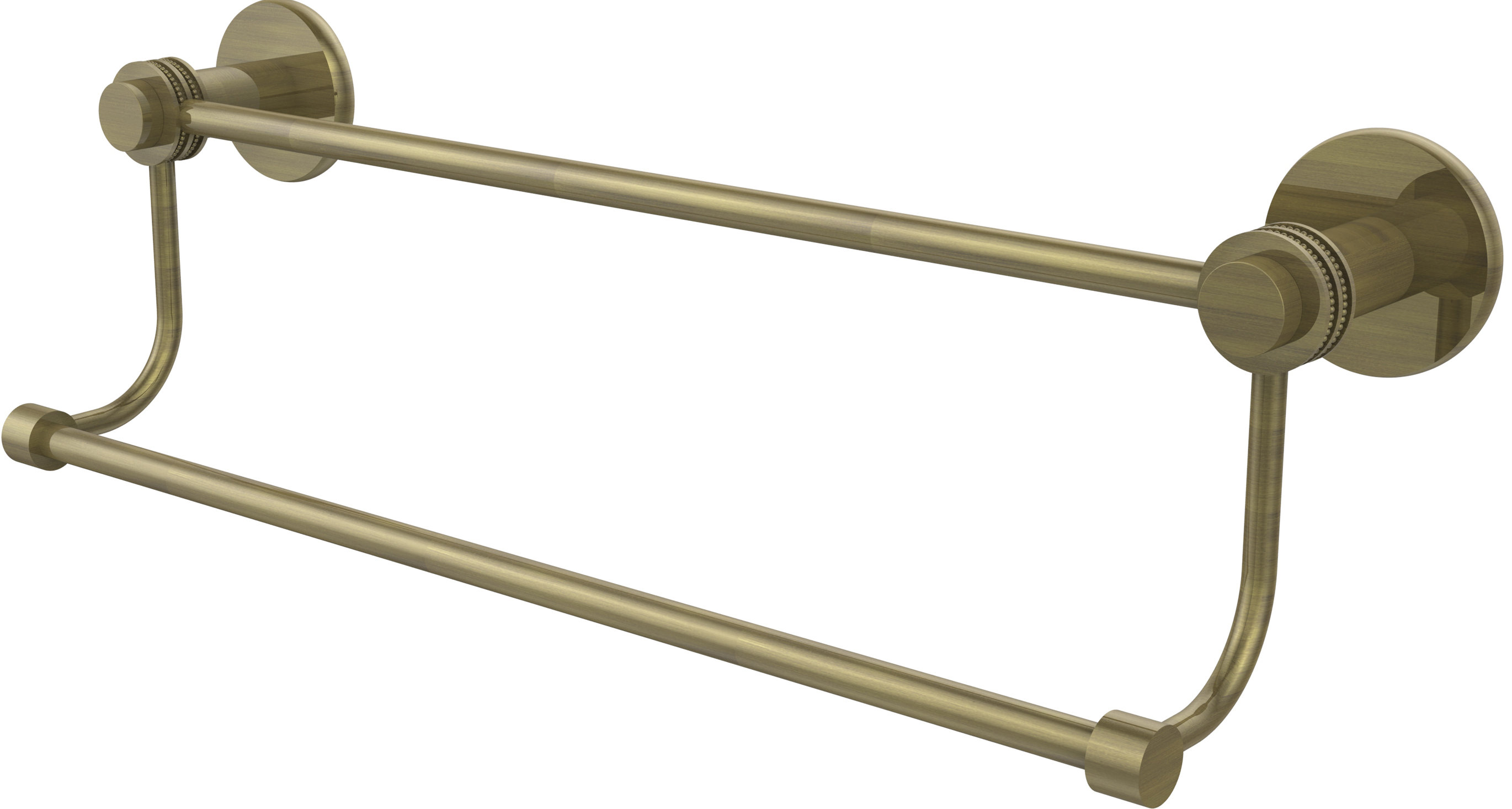 Allied Brass 9072D/30-ABR Mercury Collection 30 Inch Double Towel Bar with Dotted Accents 30-Inch Antique Brass Allied Brass 9072D/30-ABR Mercury Collection 30 Inch Double Towel Bar with Dotted Accents 30-Inch Antique Brass
