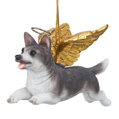 Design Toscano Siberian Husky Dog Angel Hanging Figurine