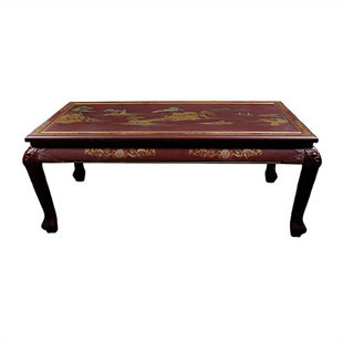 Crackle Coffee Table With Claw Feet by Oriental Furniture Looking for