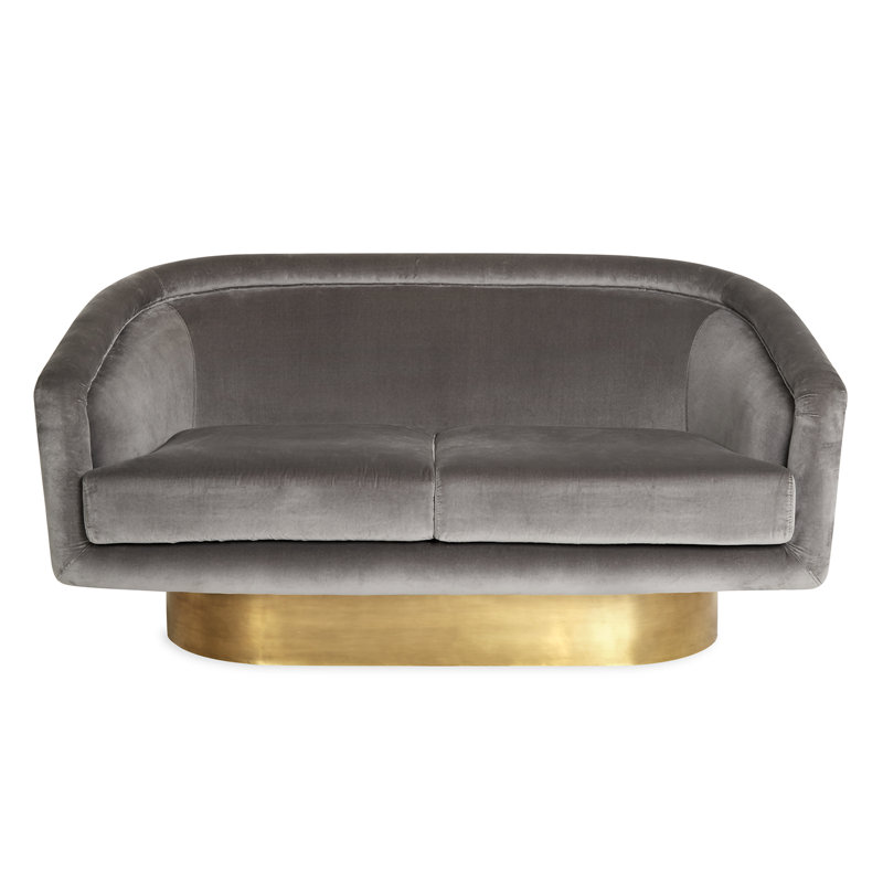 Jonathan Adler Bacharach Cotton 60 Round Arm Settee Wayfair