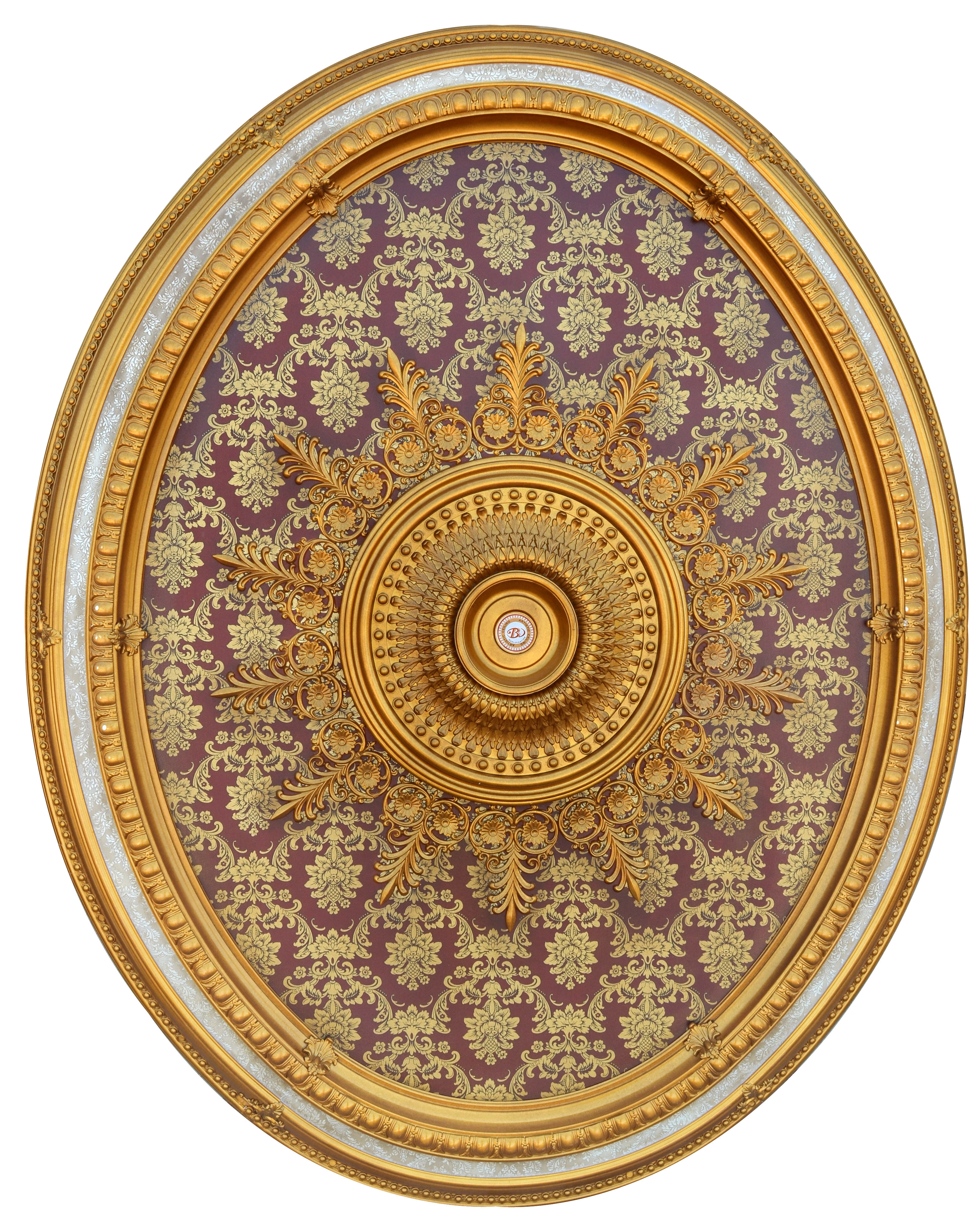 Brocade Oval Chandelier Ceiling Medallion