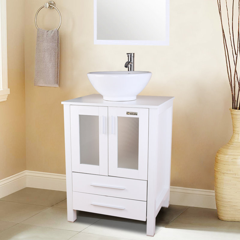 Eclife 24 Single Bathroom Vanity Set With Mirror Wayfair