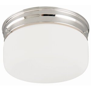 Rath 2-Light  Flush Mount with White Opal Glass