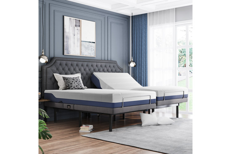 wayfair split queen adjustable bed