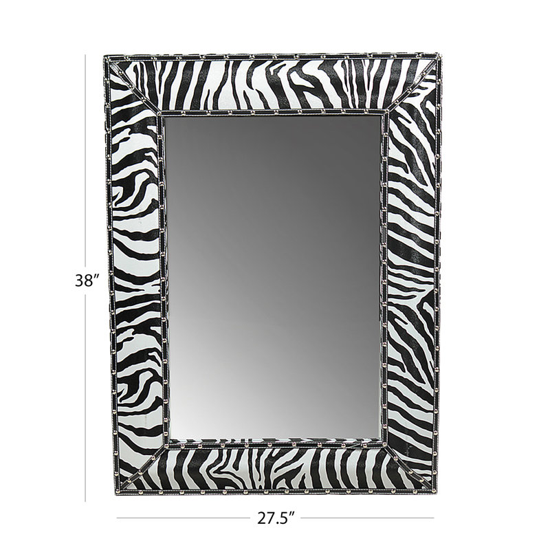 Bloomsbury Market Morelock Zebra Print Eclectic Accent Wall Mirror Reviews Wayfair