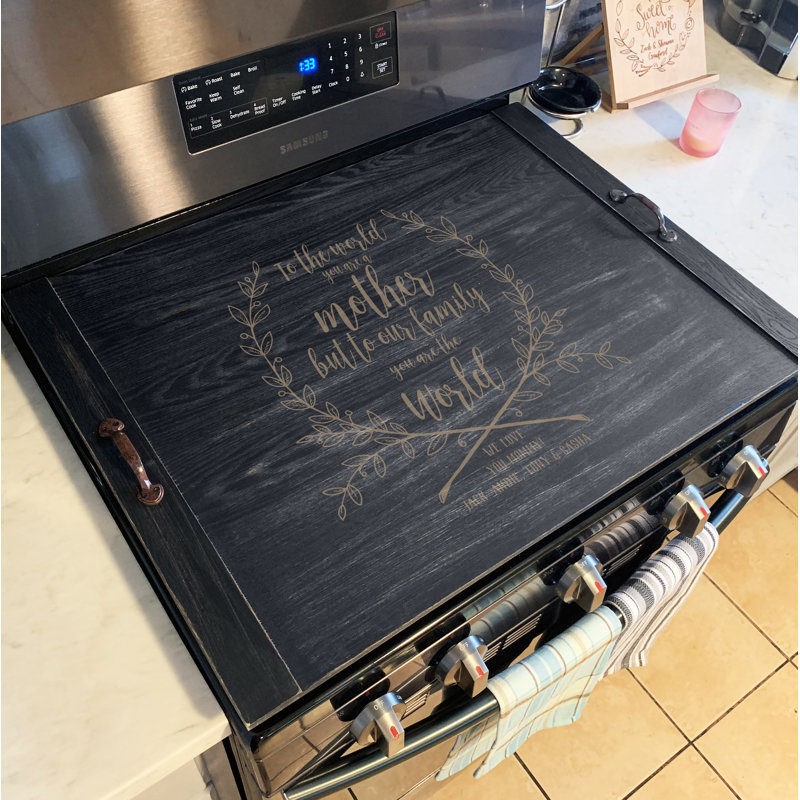 Rosalind Wheeler Ottoman Tray Noodle Board Stove Top Cover