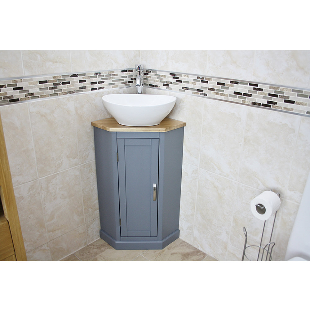 Belfry Bathroom Cousins Compact Solid Oak 390mm Free Standing Vanity Unit Reviews Wayfair Co Uk