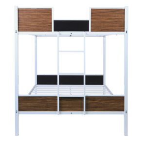 Prumya Bunk Bed, Modern Style Steel Frame Bunk Bed With ...