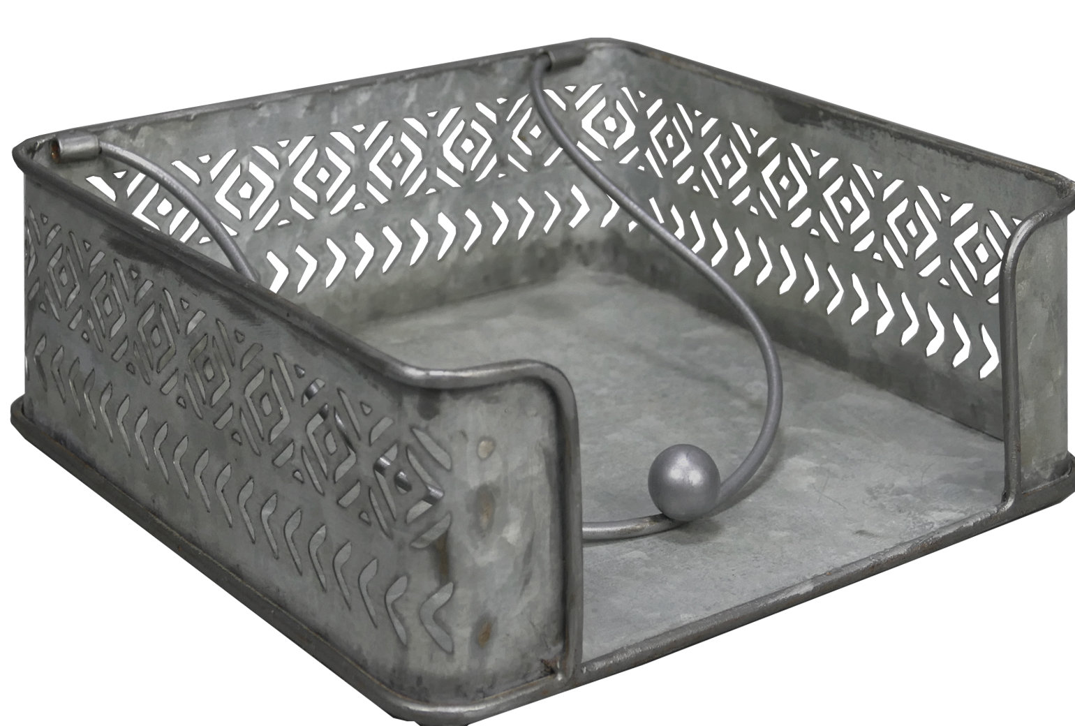 One Allium Way Galvanized Metal Flat Napkin Holder Wayfair