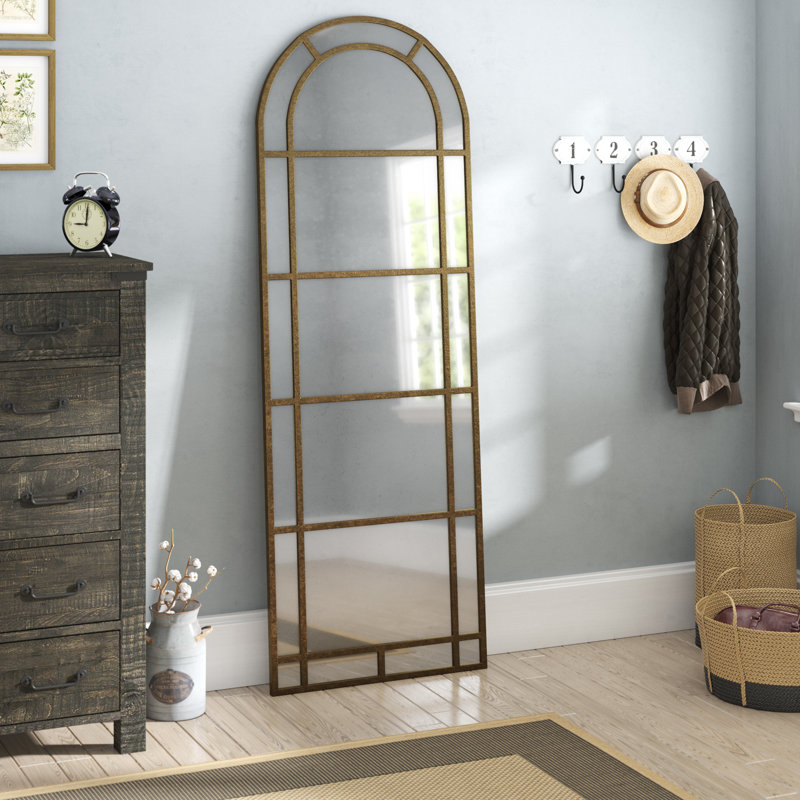 Alcott Hill Nicastro Arched Pier Contemporary Full Length Mirror