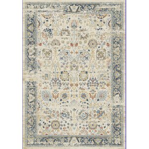 Essence Ivory/Light Blue Area Rug