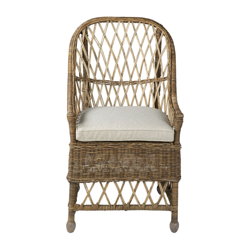 Cordele Rattan Arm Chair in Gray