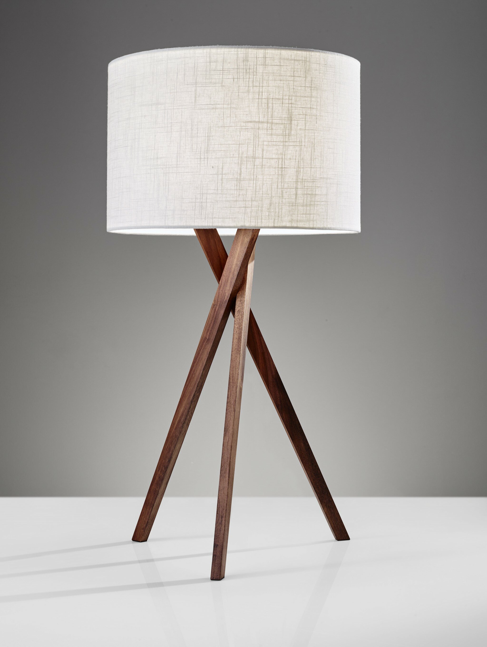 walnut wood table lamp