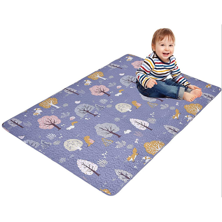 Xinpianzha11 Washable Baby Cotton Play Mat Portable Playmat For Babies Foldable Toddler Play Mat Non Slip Baby Tummy Time Mat Soft Floor Play Mats For Infants Extra Large Crawling Mat Wayfair