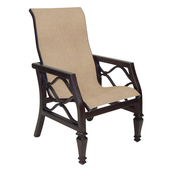 Castelle Villa Bianca Sling Patio Dining Chair With Cushion Perigold