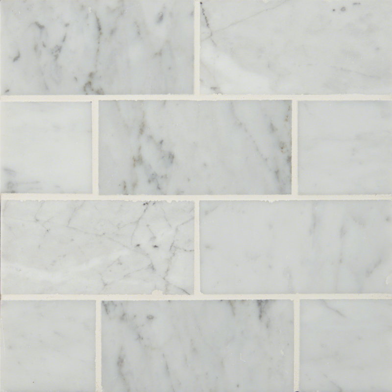 Msi 3 X 6 Polished Marble Subway Tile In Carrara White Reviews Msi 3 X 6 Polished Marble Subway Tile In Carrara White Reviews