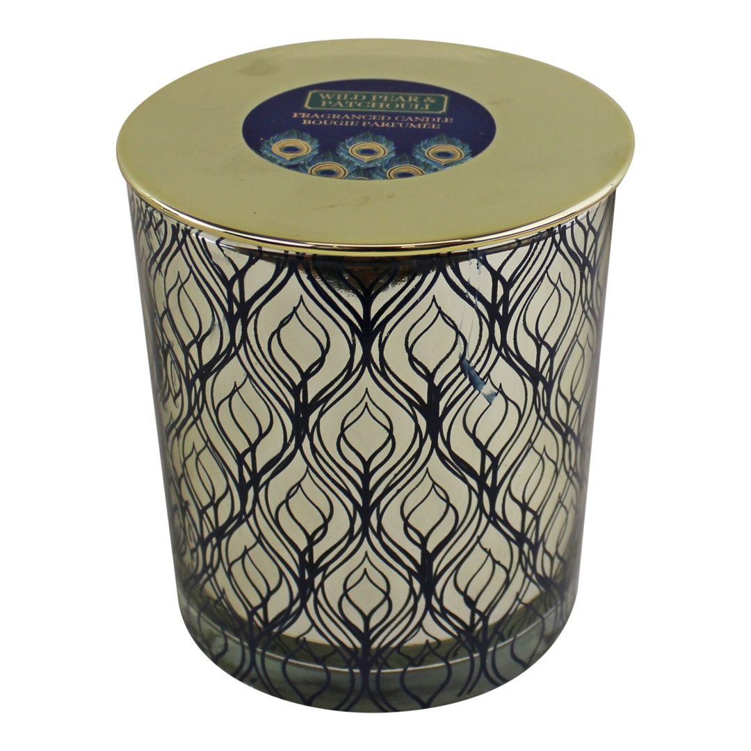 Peacock Wild Pear and Patchouli Scented Jar Candle
