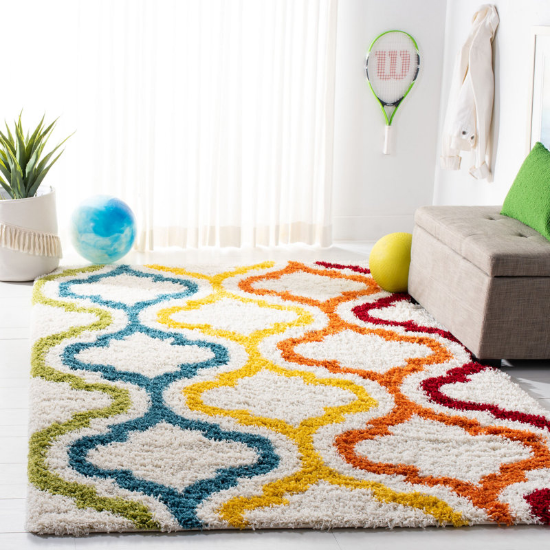 colorful playroom rug