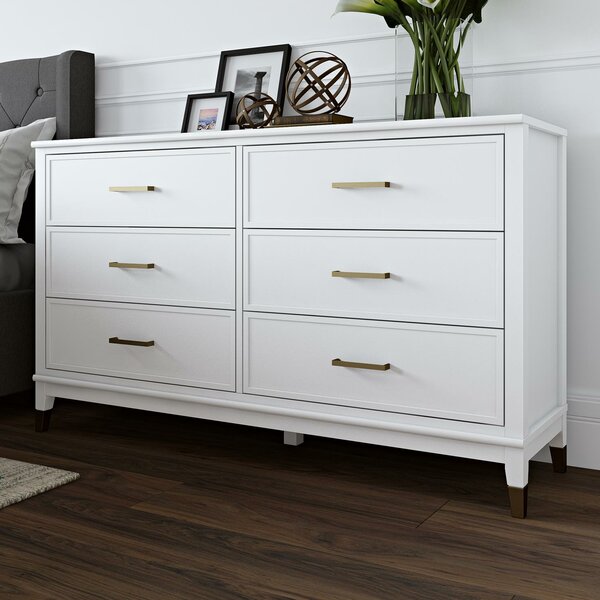 white dresser with matching nightstand