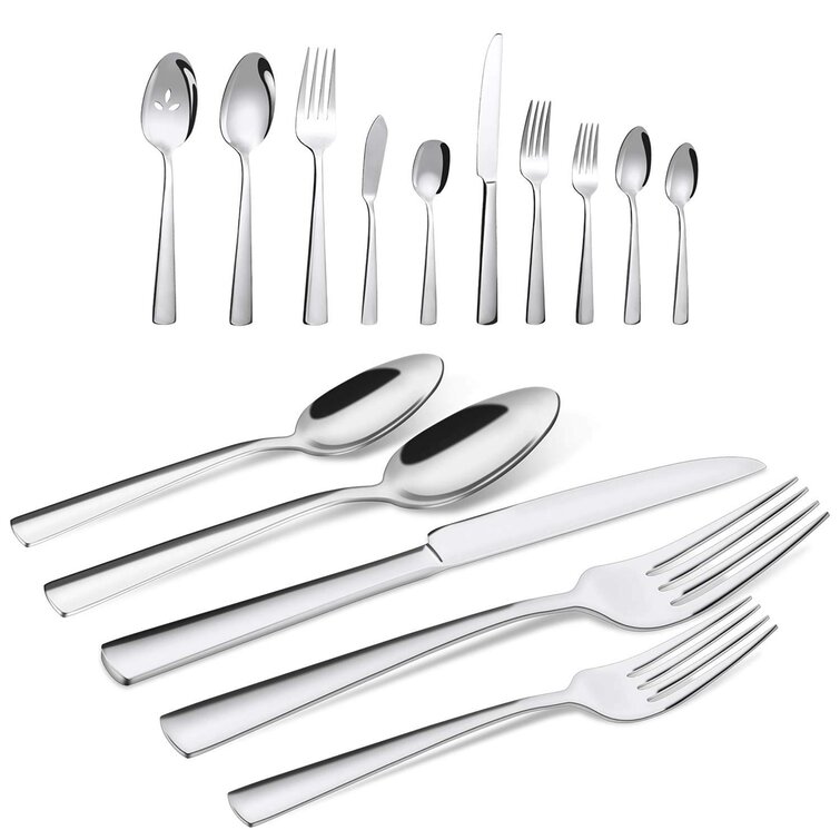 Stainless Steel Steak Dinner Spoon Fork Cutlery Tableware Flatware Kitchen Set H
