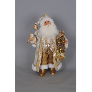 Lighted Glimmer Santa Figurine