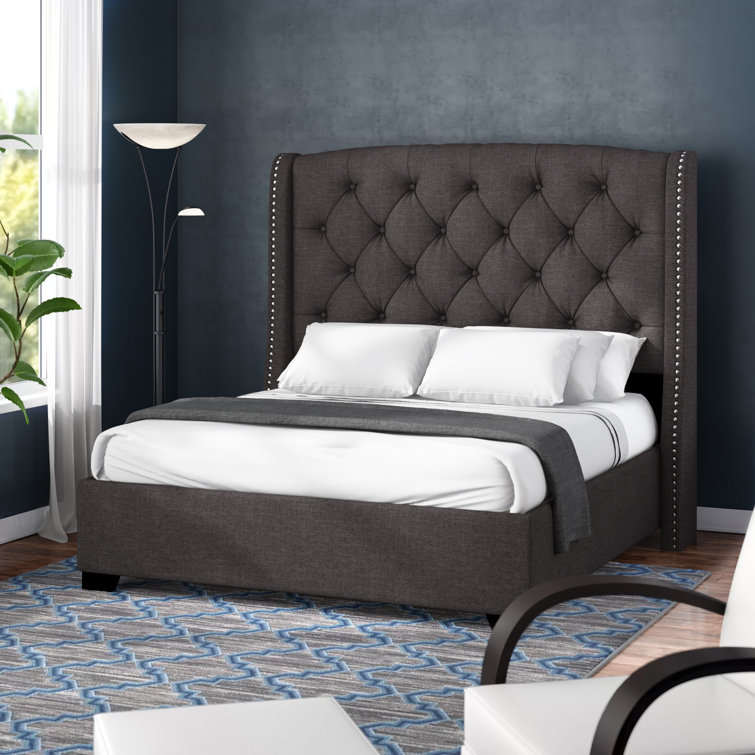 Greyleigh™ Brigg Tufted Upholstered Low Profile Platform Bed & Reviews