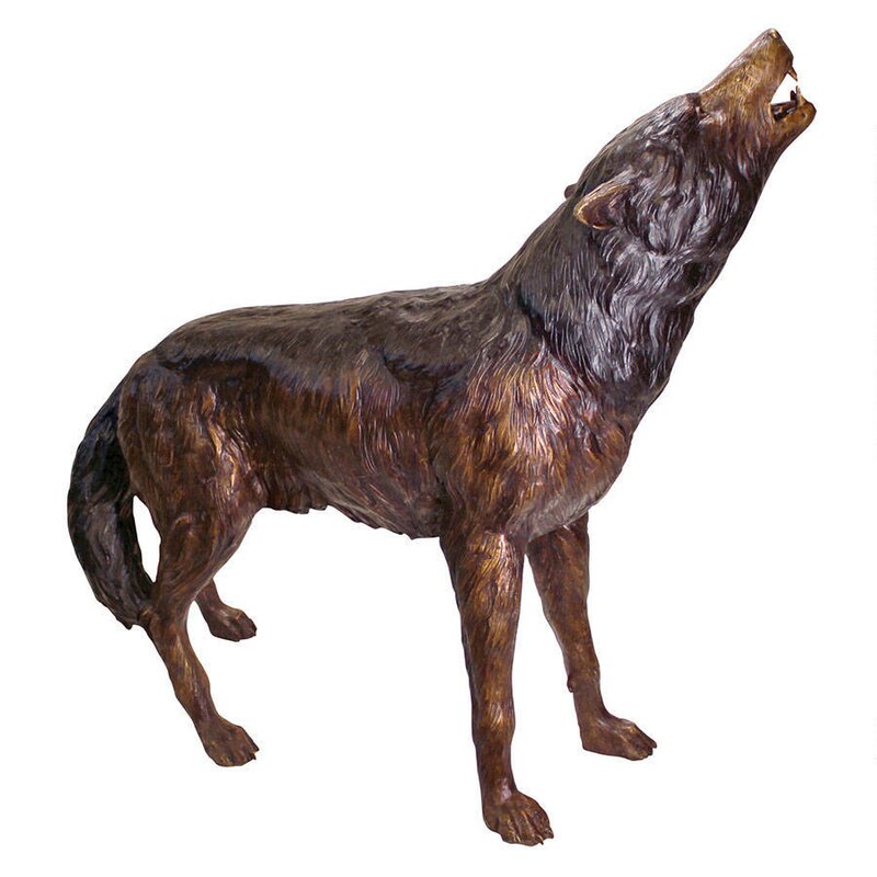Design Toscano The Howl Of The Wild Wolf Garden Statue Wayfair