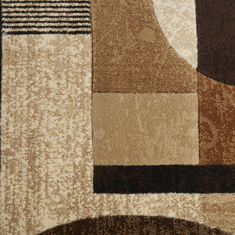 Zipcode Design Nolan Modern Geometric Beige Brown Black Area Rug Reviews Wayfair