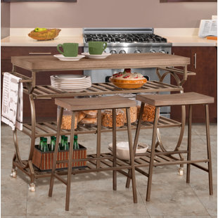 Seating Kitchen Islands Carts You Ll Love Wayfair Telman 3 Piece Kitchen Island Set