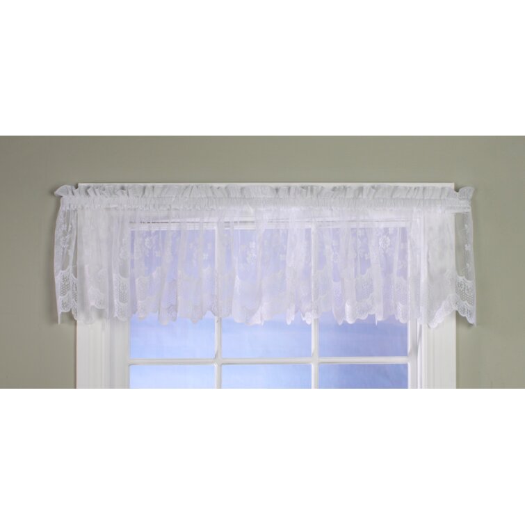 Ophelia & Co. Allyson Floral Scalloped 56'' Window Valance & Reviews ...