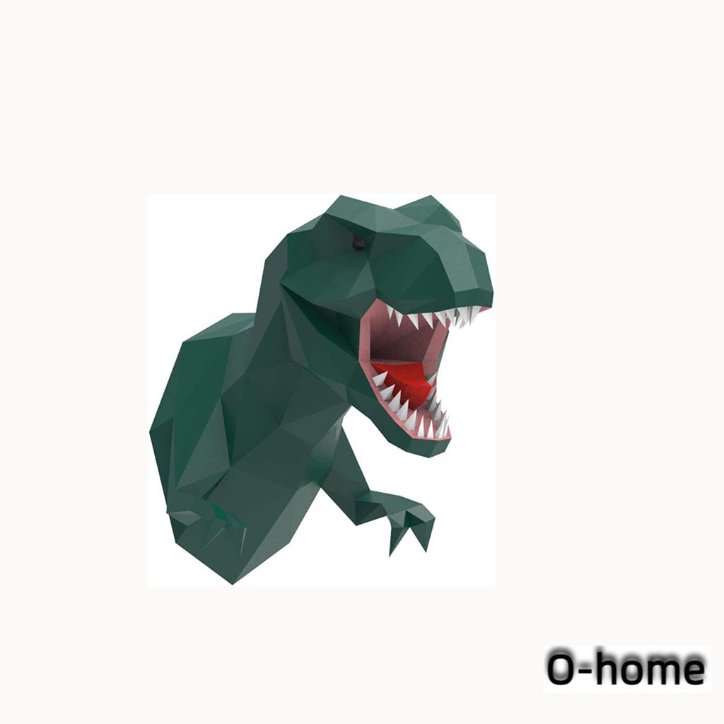O-home Decor, DIY Papercraft Cardboard Animal 3D Head Wall Mount  Tyrannosaurus Rex Paper Trophy | Wayfair