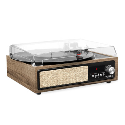 3-In-1 Bluetooth Record Player with Built-in Speakers and 3-Speed Turntable