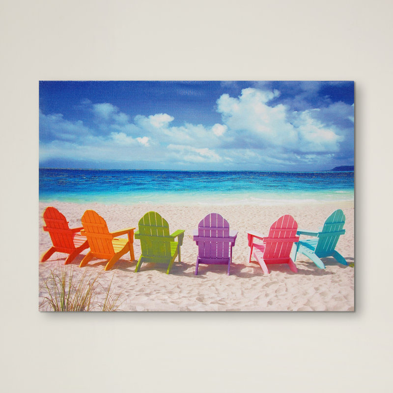 Peekskill Beach Chairs Photographic Print On Wrapped Canvas