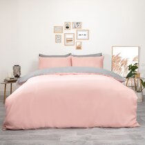 plain pink double duvet cover